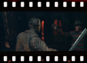 35mm old movie film film mockup frame background.